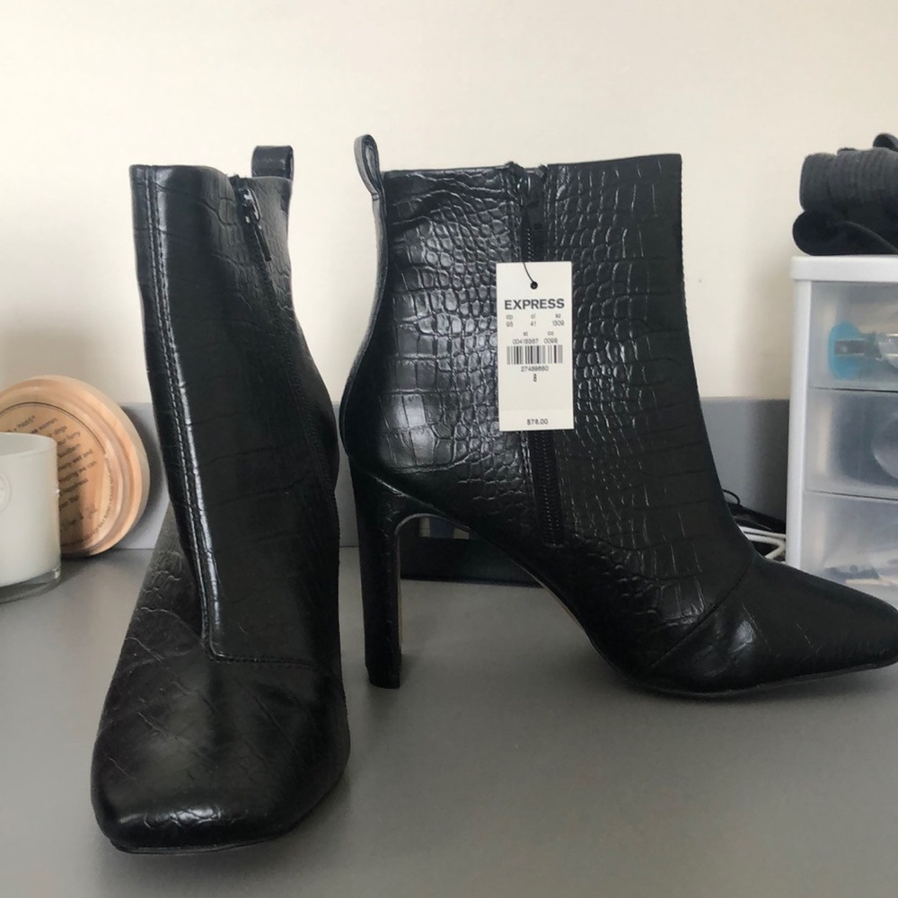 Express Black Booties